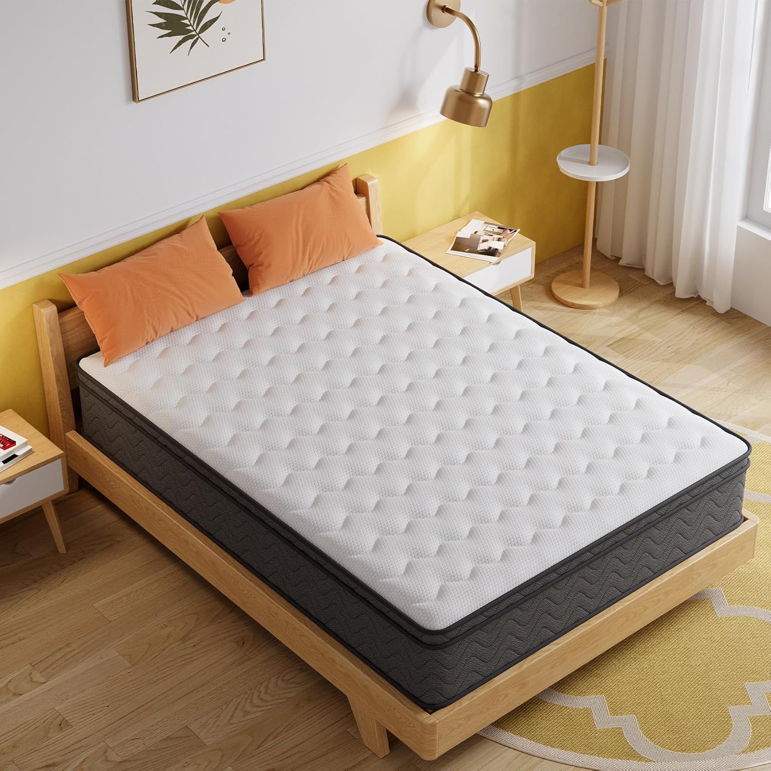 Queen Mattress 10 Inch, Mattress Queen Size, Memory Foam Mattress in a Box, Queen Size Mattresses, Hybrid Mattress Queen, Motion Isolation, Pocket Spring, Back Pain Relief, Breathable