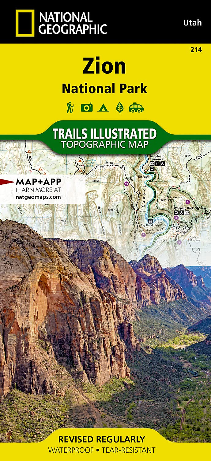 Zion National Park Map (National Geographic Trails Illustrated Map, 214)