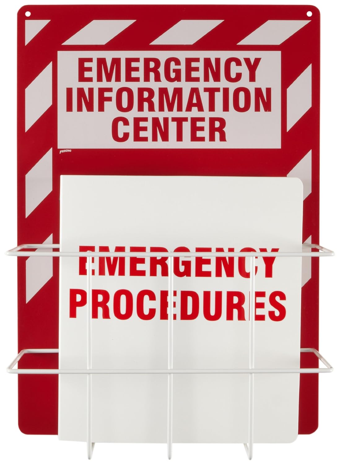 Brady IC326E 20″ Height, 14″ Width, Heavy Duty Poly, White On Red Color Emergency Information Center