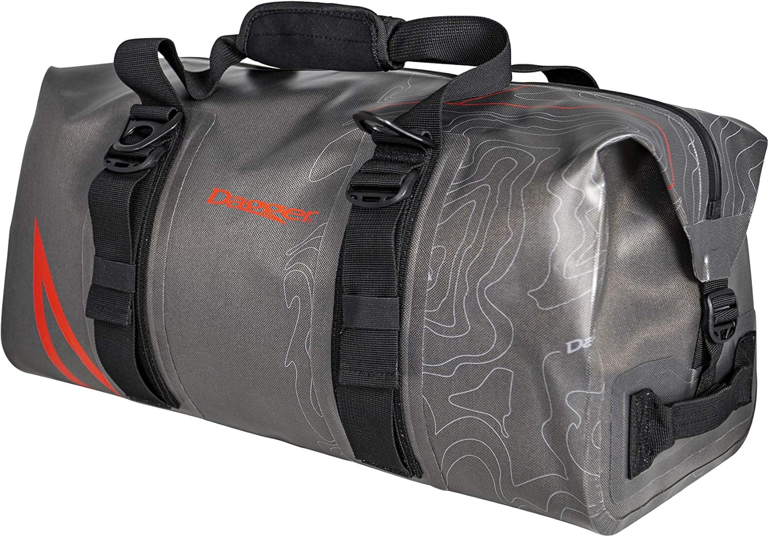 Dagger On-Tap Dry Bag Duffel | Kayak Dry Bag with Tie Down Rings | Waterproof Zipper and Compression Straps, Dark Gray, 30L (8090004)