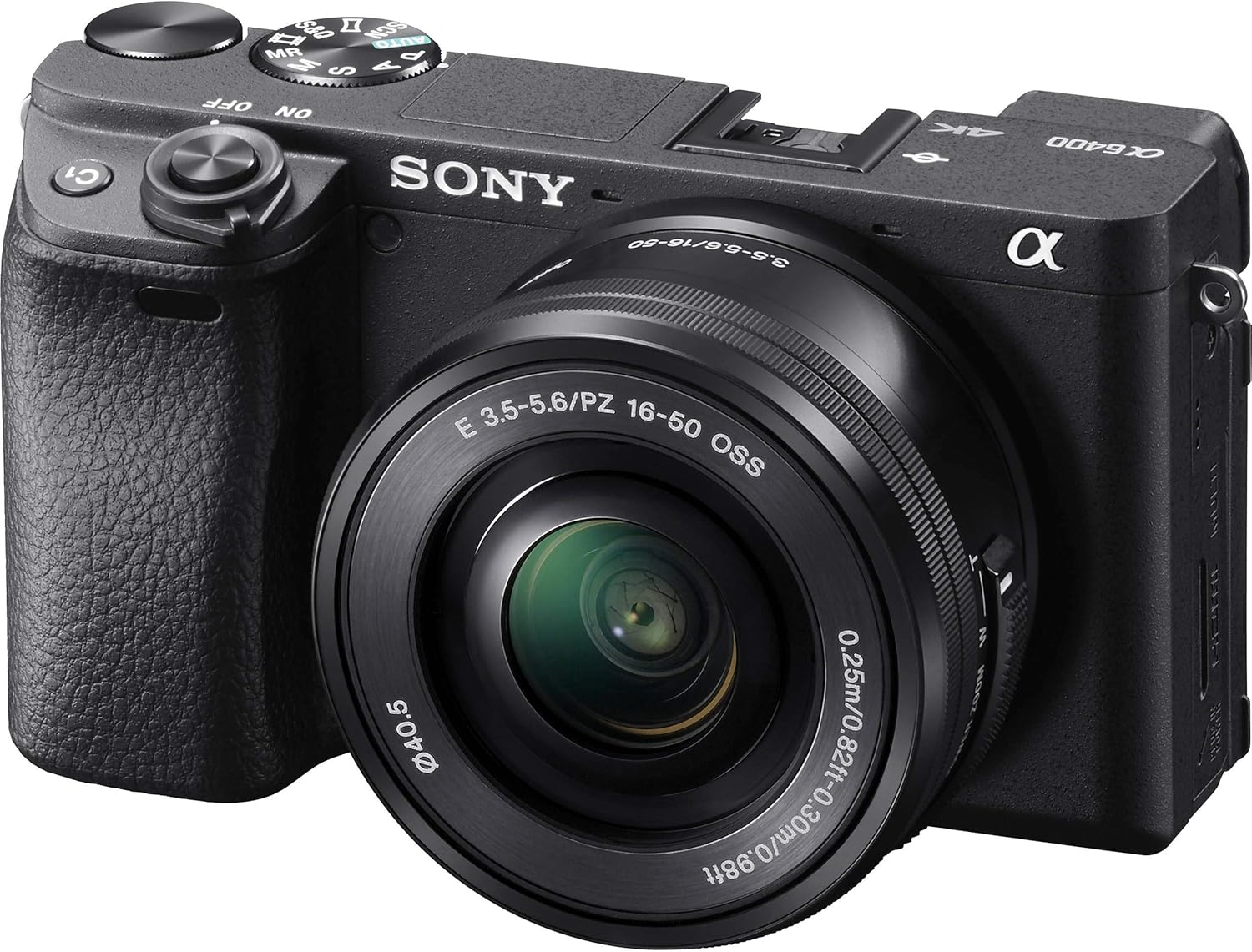 Sony Alpha a6400 Mirrorless Camera: Compact APS-C Interchangeable Lens Digital Camera with Real-Time Eye Auto Focus, 4K Video, Flip Screen & 16-50mm Lens – E Mount Compatible – ILCE-6400L/B, Black