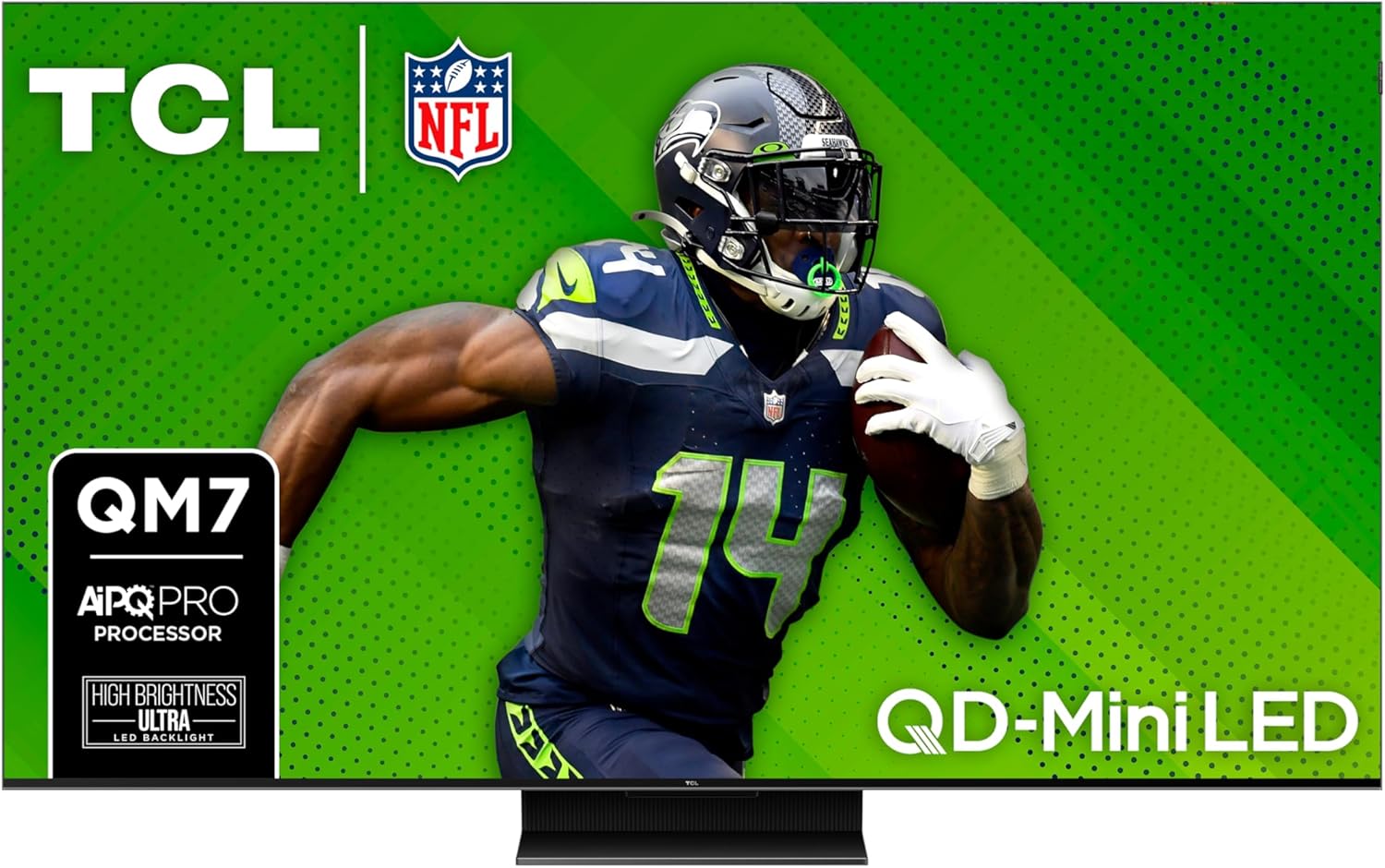 TCL 75-Inch QM7 QLED 4K Smart QD-Mini LED TV with Google TV (75QM751G, 2024 Model) Dolby Vision IQ, Dolby Atmos, HDR, Game Accelerator up to 240Hz, Voice Remote, Works with Alexa, Streaming Television