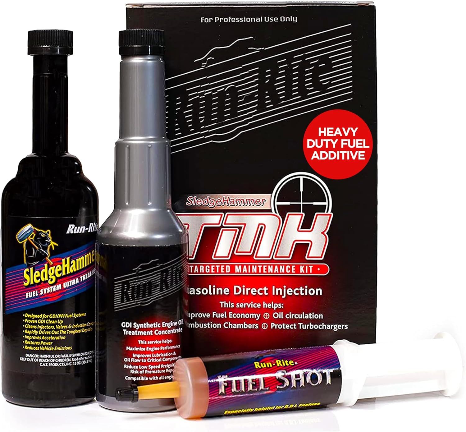 Preventive Maintenance Fuel Cleaner Kit – Gas Treatment and Fuel Injector Cleaner – Valve, Carbon Deposit & Fuel System Treatment – Improves Fuel Performance and Intake Lubrication (3 pcs)