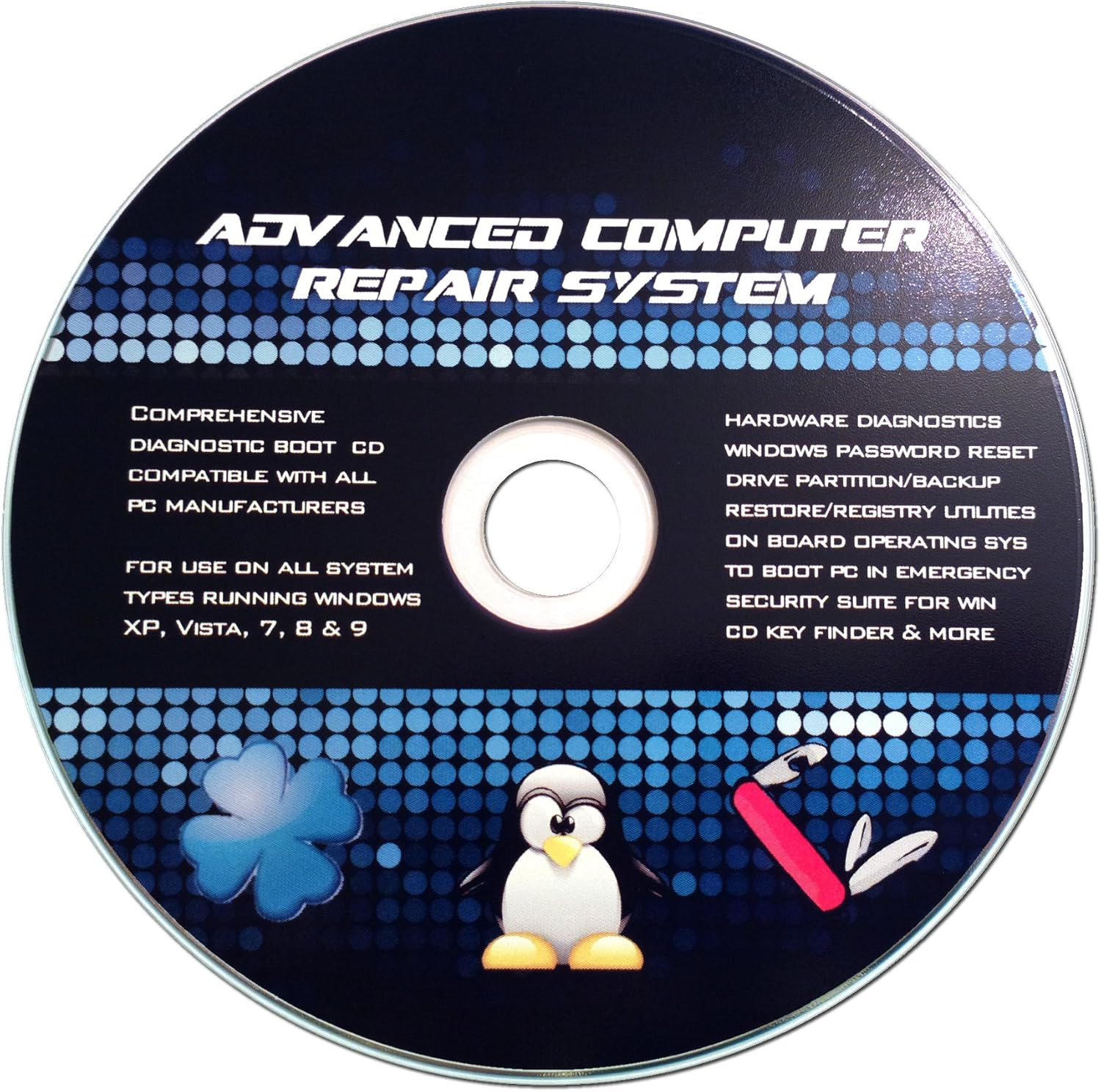 Ultra Recovery Boot Password Reset CD Disc for Windows XP, Vista, 7, 8, 9 (All Versions of Windows)