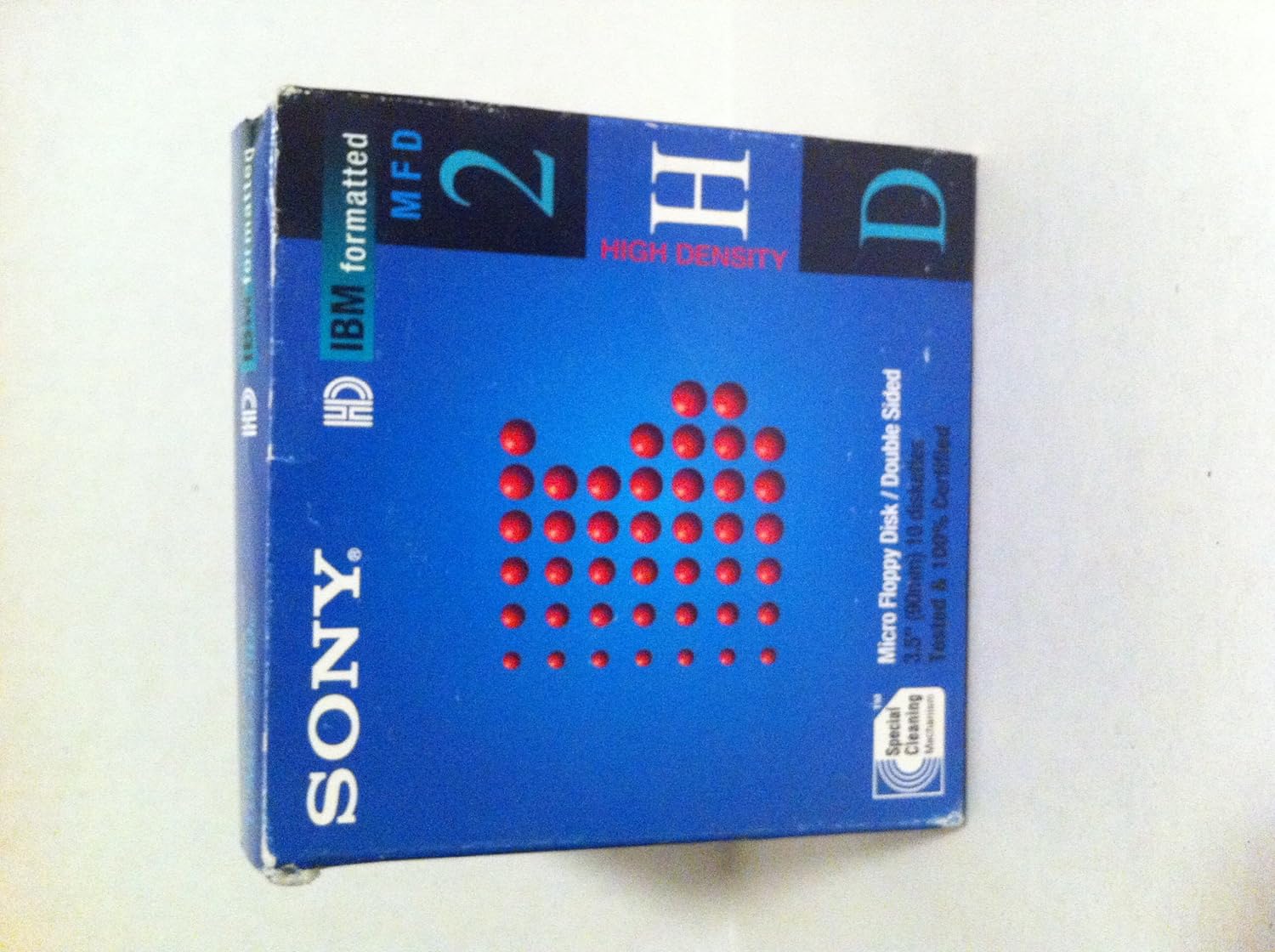 1995 Sony Electronics, Inc. Sony Micro Floppy Disk/double Sided 10mfd-2hdcf 10 Pack Blister Box Package—capacity IBM Formatted 1.44 Mb 10 Pack—specifications Trackes Per Inch 135 Tpi, Number of Tracks-80/side Double Side/high Density—compatibility Is All Ibm-compatible 3.5″ 2hd Drive Systems (I.e. Compaq, Dell, Hp, Gateway, Etc. ) and Laptops