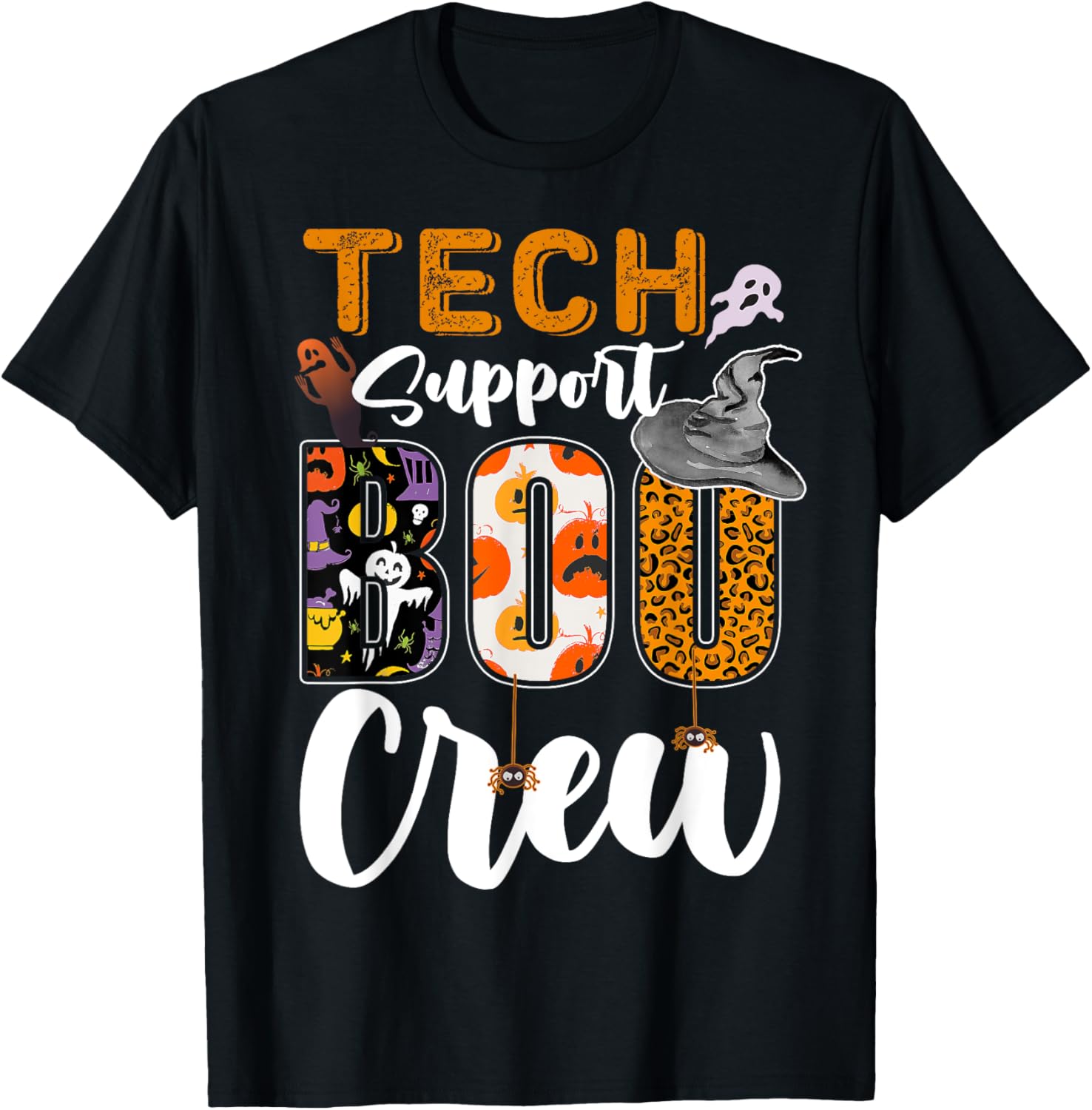 Tech Support Boo Crew Halloween Matching Technical T-Shirt