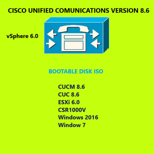 Cisco Collaboration Voice Lab  CUCM, CUC 8.6 + ESXi version 6.0