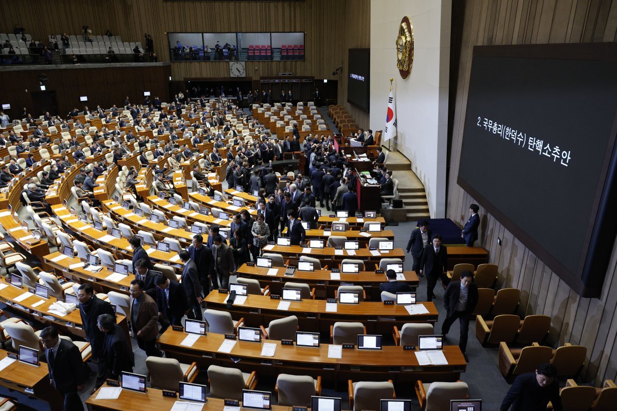 한덕수 탄핵안 가결, 찬성 192표… 사상 초유 ‘대행의 대행’ 체제로｜동아일보