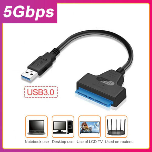 USB 3.0 to 2.5″ SATA III Hard Drive Adapter Cable/UASP SATA to USB 3.0 Converter