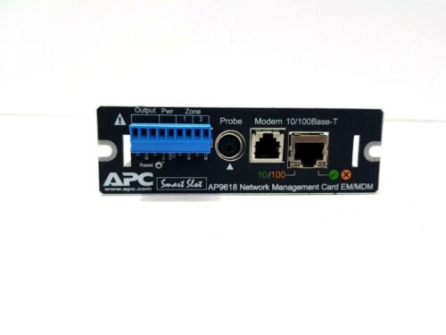 APC SMART SLOT NETWORK MANAGEMENT CARD EM/MDM AP9618 640-0827A-08