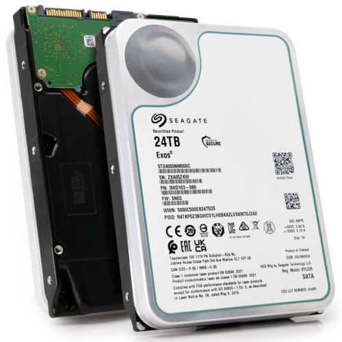 Seagate Exos 24TB SATA HDD ST24000NM000C 7.2K RPM 6Gb/s 512e 3.5in 512MB