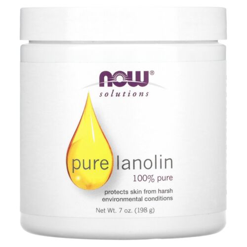 Now Foods Solutions Pure Lanolin 7 fl oz 207 ml All-Natural, Gluten-Free