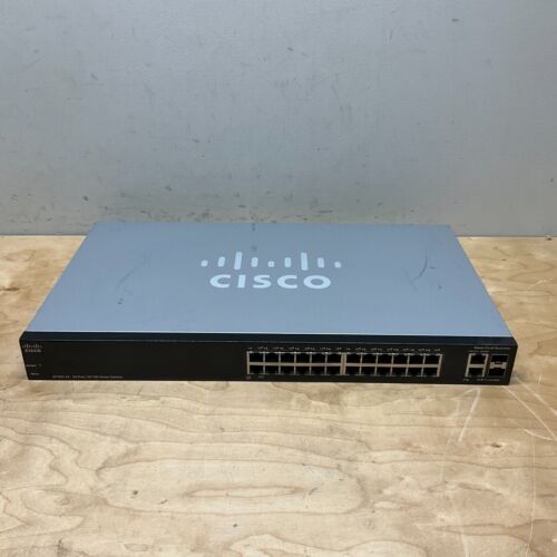 Cisco Small Business SF200-24 24-Port Smart 10/100 Fast Ethernet Network TESTED