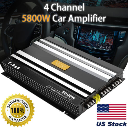 5800W Watt 4 Channel Car Truck Amplifier Stereo Audio Speaker Amp System Device