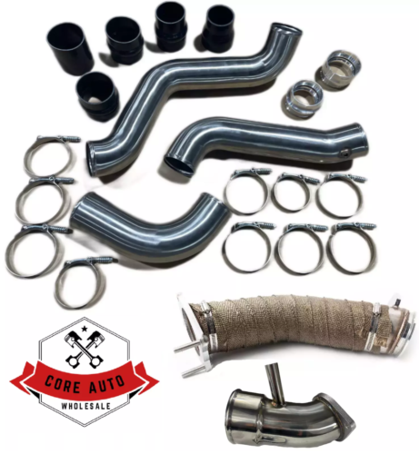 Core Auto SS Intercooler & Turbo Pipe& Horn Kit 17-19 Chevy GMC 6.6L Duramax L5P