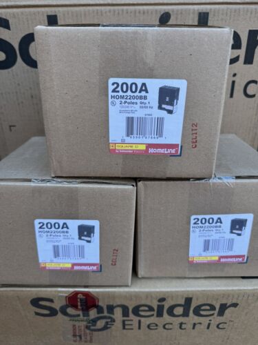 Square D HOM2200BB 120/240 Volt 200amp  Circuit Breaker BRAND NEW FACTORY SEALED