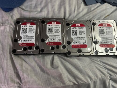 46TB  Lot of 9 WD RED WD101KFBX 5x 6TB & 4x  4TB Hard Drive SATA NAS Hard Drives