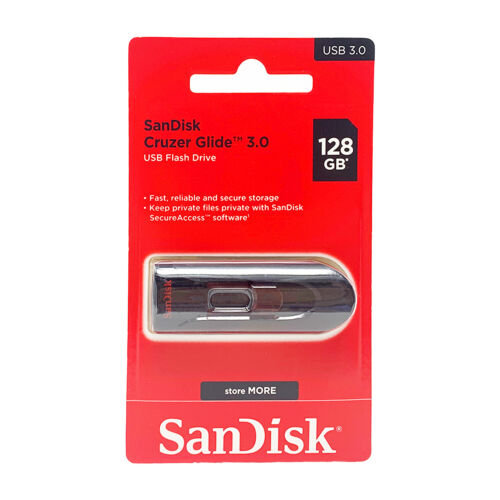 SanDisk Cruzer Glide 128GB Flash Drive USB 3.0 Thumb Stick