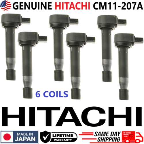 GENUINE HITACHI HONDA x6 Ignition Coils For 1999-2010 Honda & Acura, CM11-207A