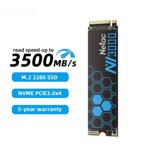 Netac 250GB Internal SSD Solid State Drive M.2 2280 PCIe Gen 3 x 4 NVMe 3000MB/s