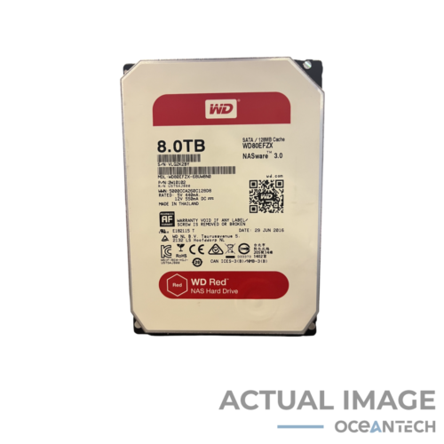 WD Red WD80EFZX 8TB NAS SATA 5.4k 3.5″ 128MB HDD Hard Drive Grade A