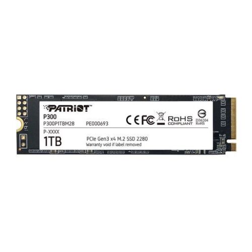 Patriot P300 1TB SSD 2280 M.2 PCIe Gen3 x4 NVMe 1.3 Internal SSD For PC/Laptop