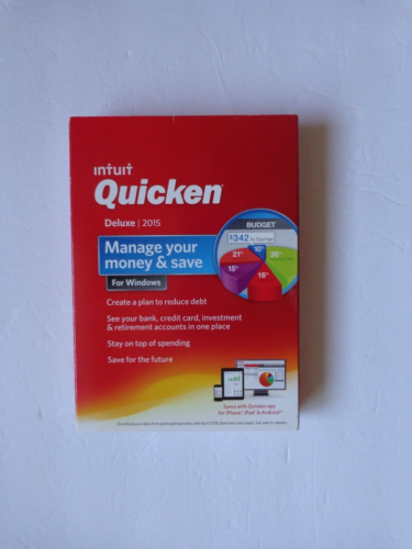 Intuit Quicken Deluxe 2015 for Windows Vista SP1 & Win 7/8/8.1