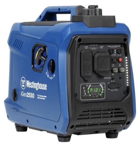 Westinghouse Portable Gas Inverter Generator 2550W/1800W w/ LED Data Center