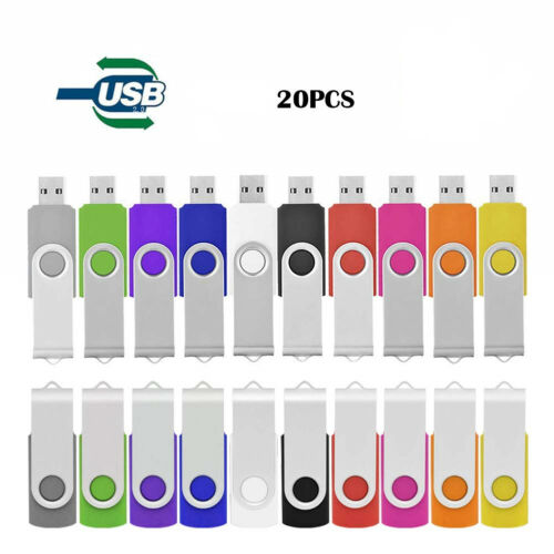 wholesale bulk 20pcs usb flash drives thumb data storage pen u disk memory stick