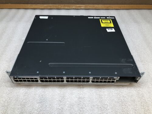 Cisco WS-C3750X-48T-S V02 48-Port Gigabit Ethernet Managed Network Switch