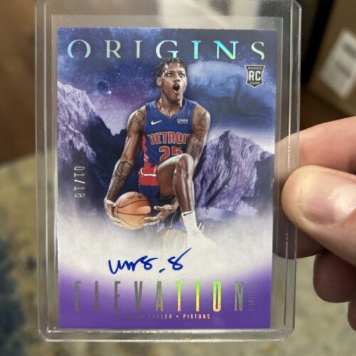 2023-24 Panini Origins Marcus Sasser Elevation Signatures #ES-MSP Purple /18