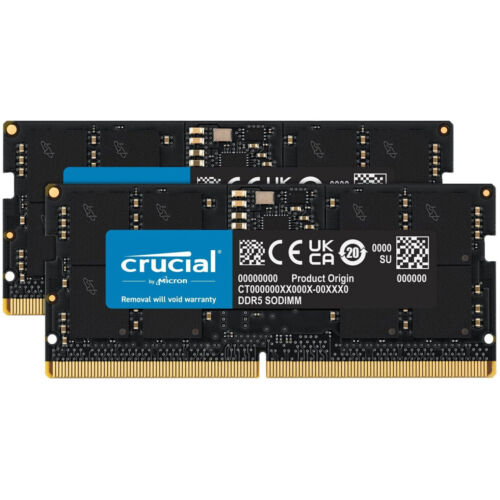 Crucial – Pro 32GB (2x16GB) DDR5 5600MT/s CL46 UDIMM Desktop Memory – Black