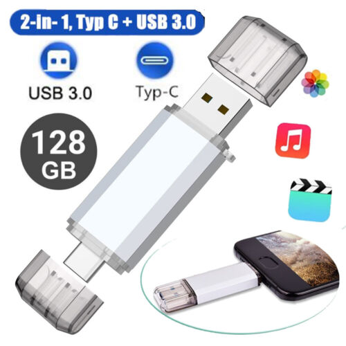 USB 3.0 128 GB Flash Drive Type C OTG Memory Storage Stick For Android Phone/PC