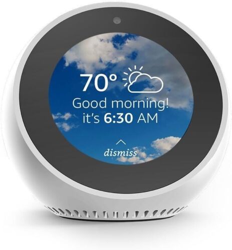 NEW Amazon Echo Spot – Smart Assistant Alarm Clock – White – with Alexa *RARE*