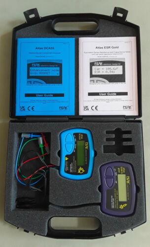 ESR70 DCA55 Peak Atlas Component Analyzer ESR 70 Gold Meter Kit w/ Case Manuals