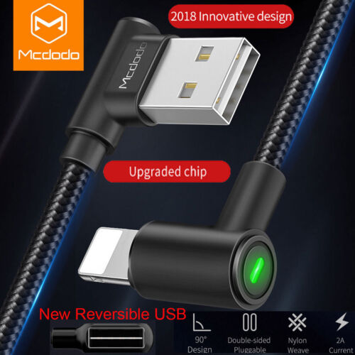 Mcdodo 90 Degree Elbow USB Charger Cable Fast Charging for iPhone 12 11 XR Xs 8+