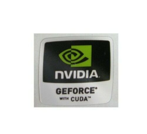 1 pcs NVIDIA GEFORCE with CUDA Sticker Label Logo Decal Case Badge 18mm x 18mm