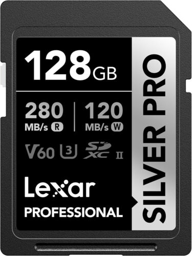 Lexar SILVER Series Professional 1667x 128GB UHS-II SDXC 250MB/s Memory Card