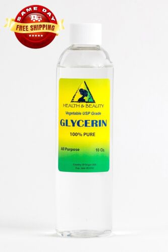 GLYCERIN VEGETABLE OIL USP GRADE by H&B Oils Center 100% PURE 10 OZ