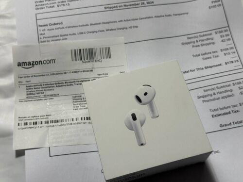 Apple AirPods 4 Wireless Earbuds with Active Noise Cancellation ANC – Excellent