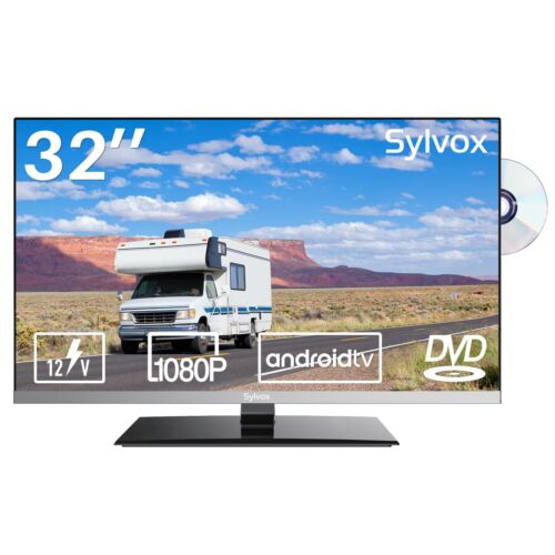 SYLVOX 32 inch RV TVes 12/24V TV for RV 1080P Full HD Smart TV with APP Store