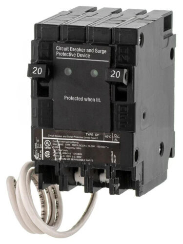 Siemens QSA2020SPD 20 Amp Surge Protected Circuit Breaker