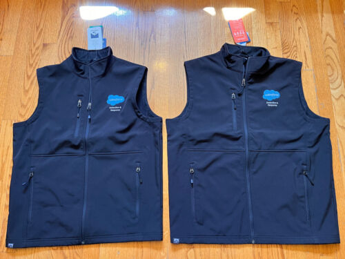 SALESFORCE Soft Shell VEST Mens Black Medium or Large M/L NEW w/TAGS NWT Cloud