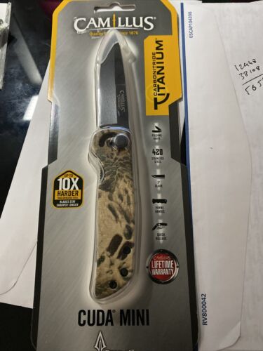 Camillus Cuda Mini Linerlock camo Folding Pocket Knife 19710 Brand New Sealed