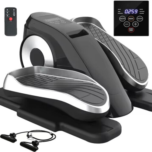 Under Desk Elliptical Machine Electric Seated Leg Foot Pedal Exerciser w/ Remote