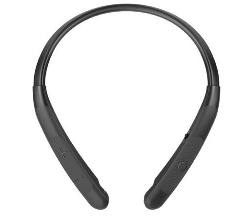 LG Tone Free NP3 Neckband Wireless Bluetooth Headset – Retractable Earbuds Black