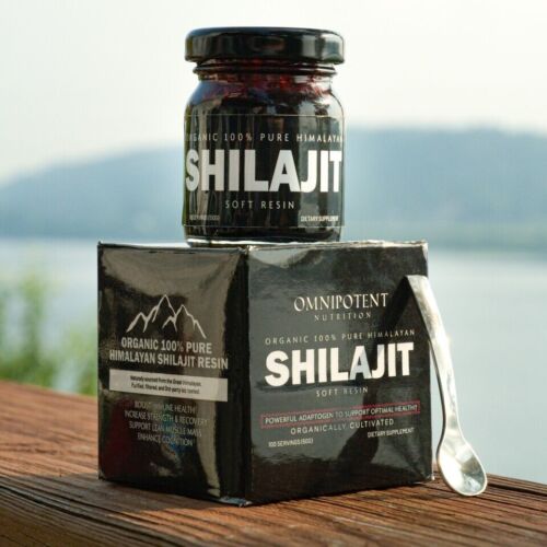 Organic 100% Pure Himalayan Shilajit Soft Resin – 50 GRAMS + Measuring Spoon