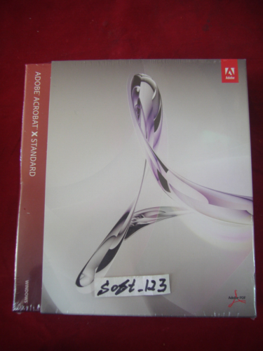 Adobe Acrobat X 10 Standard Full Version for Windows Licensed for 2 PCs=SEALED=