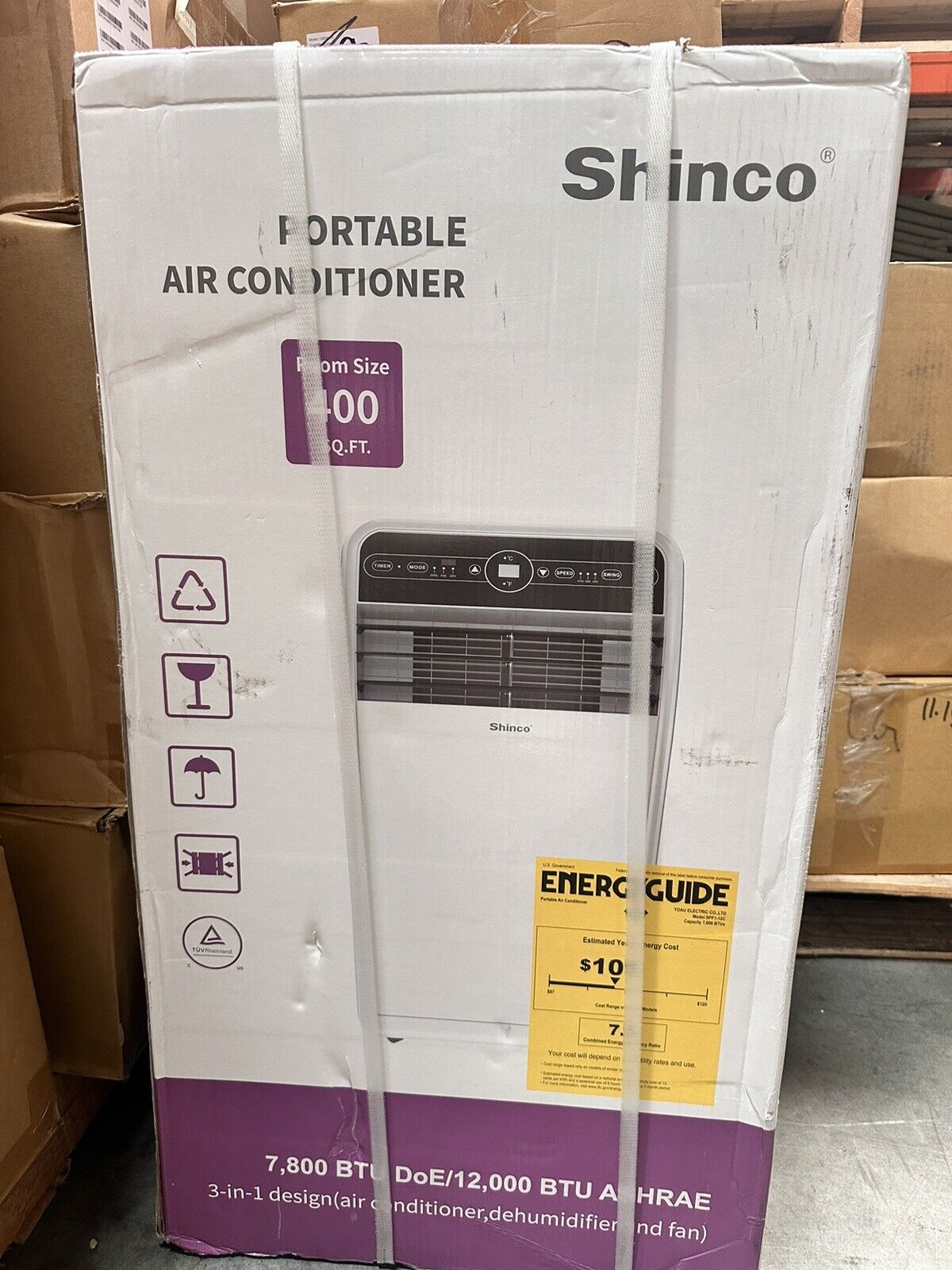 Shinco SPF1-12C 12000 BTU Portable Air Conditioner – White