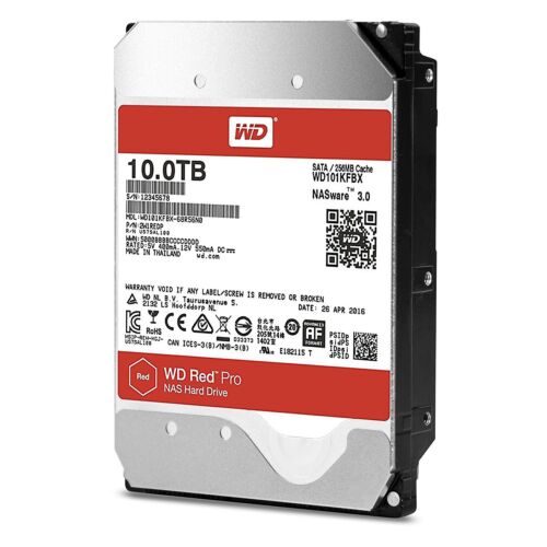 Western Digital 10TB Red Pro NAS Internal Hard Drive 7200 RPM Class SATA 6 Gb/s